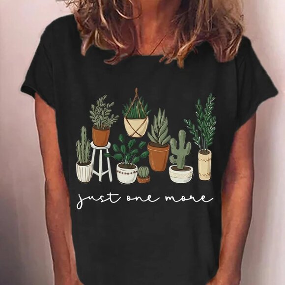 Other - Plant Lover Just One More Plant Crew Neck Casual T-Shirt